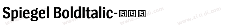 Spiegel BoldItalic字体转换 Spiegel BoldItalic字体转换